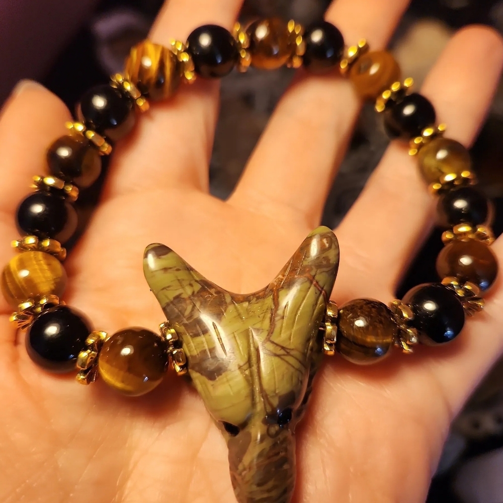 Handmade wolf bracelet